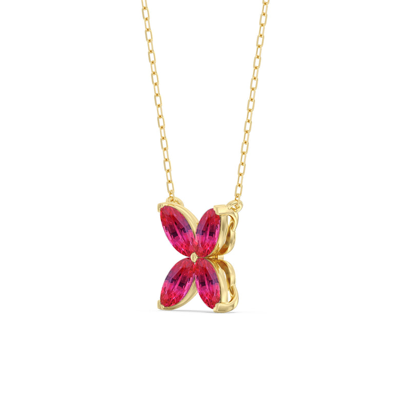 Ruby Wildflower Necklace