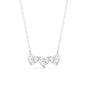 Trio Heart Cluster Diamond Necklace