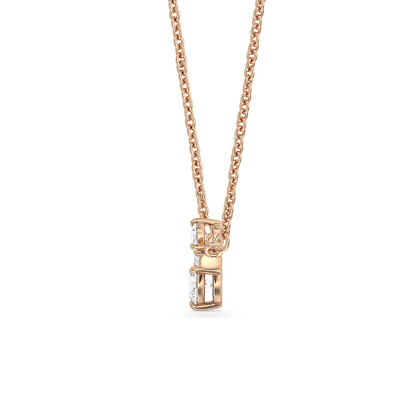 Diamond Accent Bar Necklace in Ceramic
