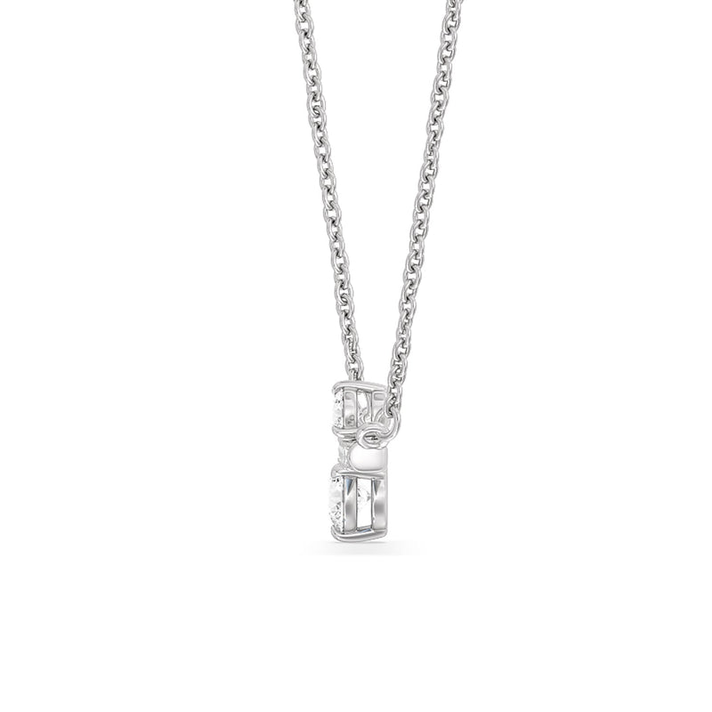 Diamond Accent Bar Necklace in Ceramic