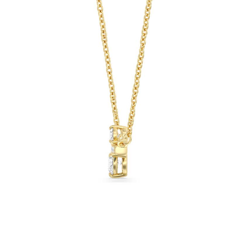 Diamond Accent Bar Necklace in Ceramic