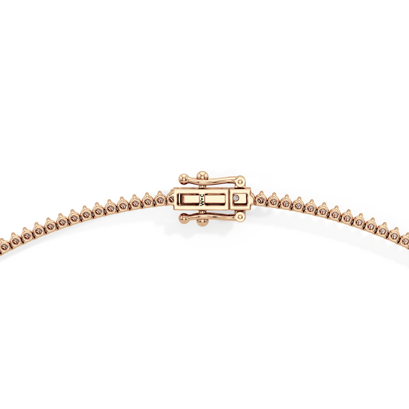 Classic Three Prong Diamond Tennis Necklace