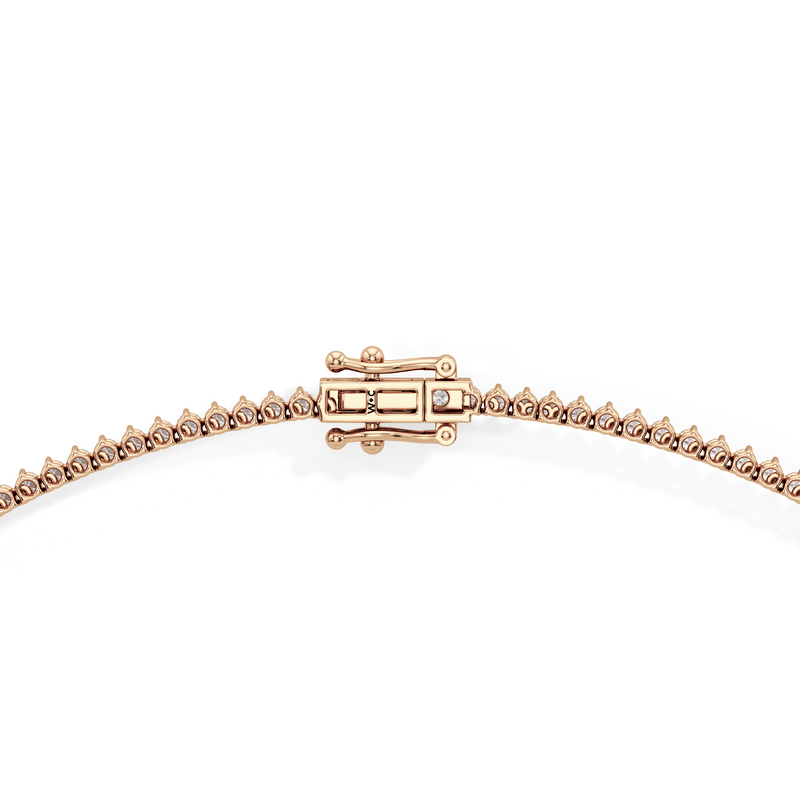 Classic Three Prong Diamond Tennis Necklace