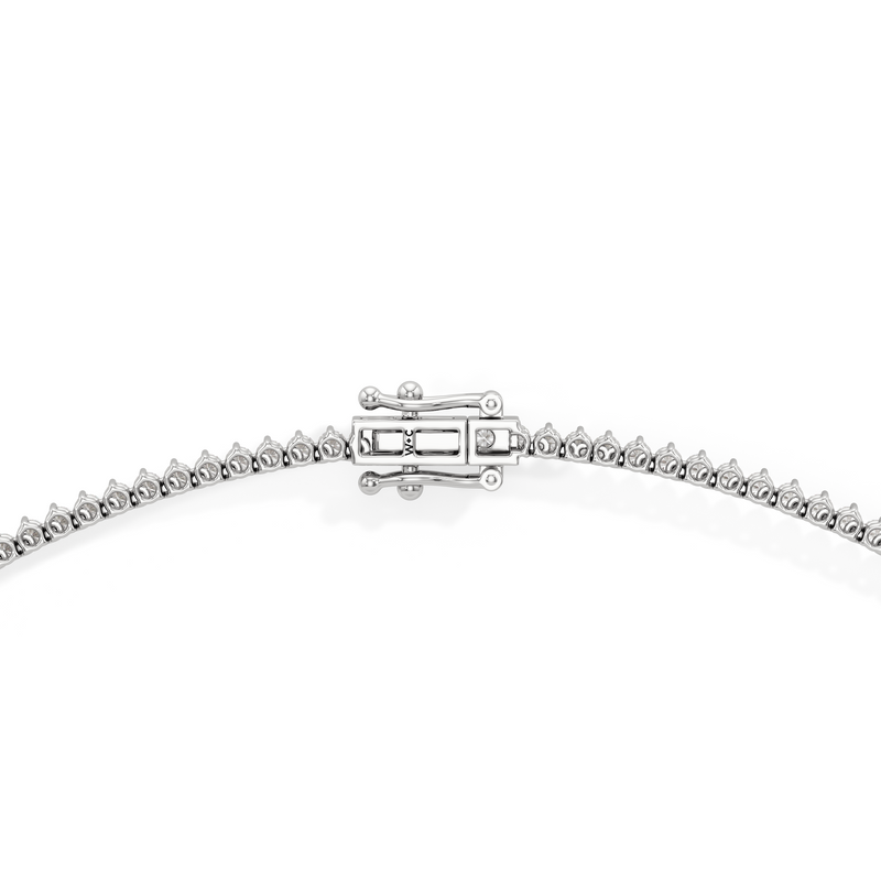 Classic Three Prong Diamond Tennis Necklace