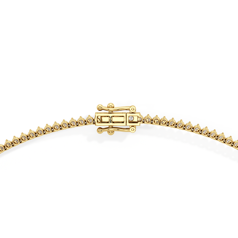Classic Three Prong Diamond Tennis Necklace