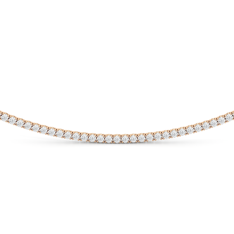 Classic Four Prong Diamond Tennis Necklace