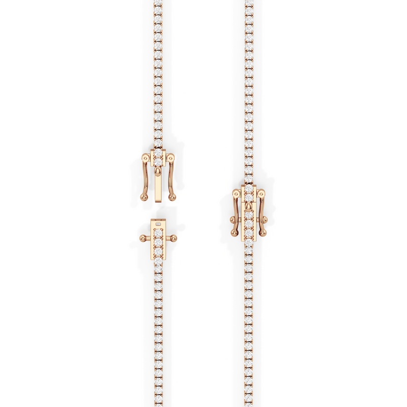 Classic Four Prong Diamond Tennis Necklace