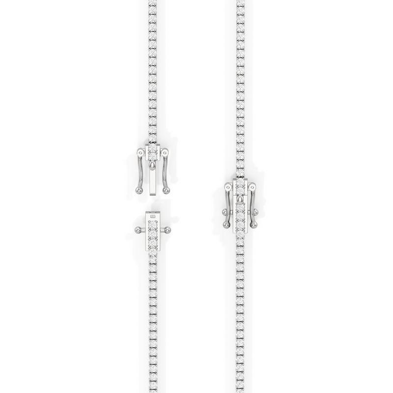 Classic Four Prong Diamond Tennis Necklace