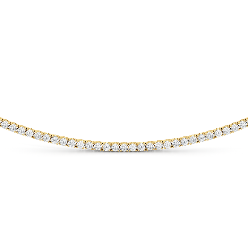 Classic Four Prong Diamond Tennis Necklace