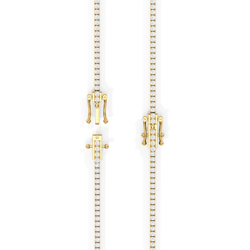 Classic Four Prong Diamond Tennis Necklace