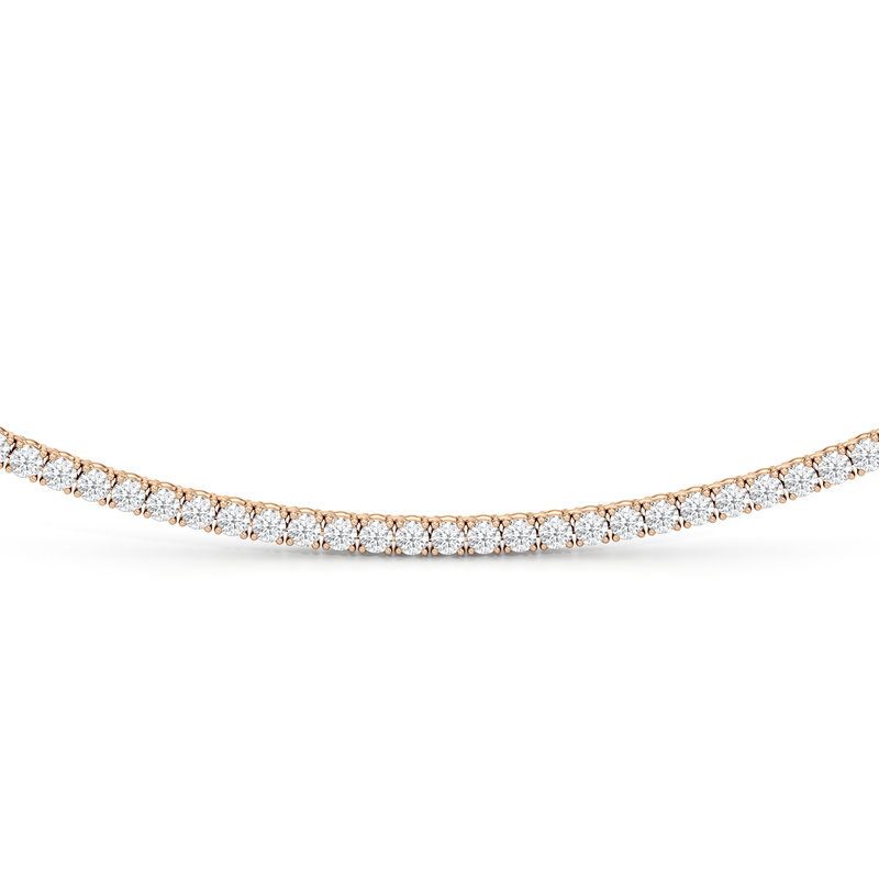 Classic Four Prong Diamond Tennis Necklace
