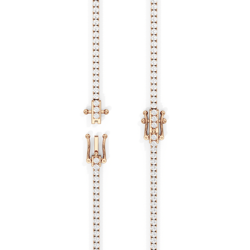 Classic Four Prong Diamond Tennis Necklace