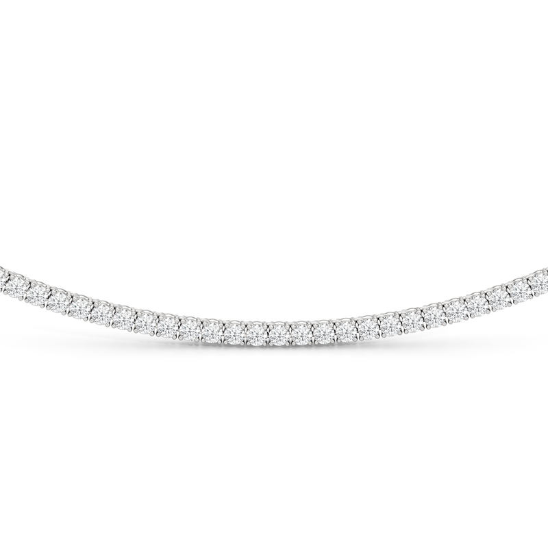 Classic Four Prong Diamond Tennis Necklace
