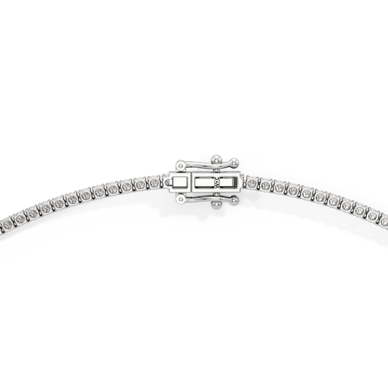 Classic Four Prong Diamond Tennis Necklace