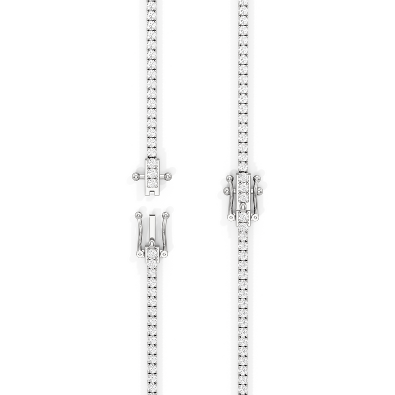 Classic Four Prong Diamond Tennis Necklace