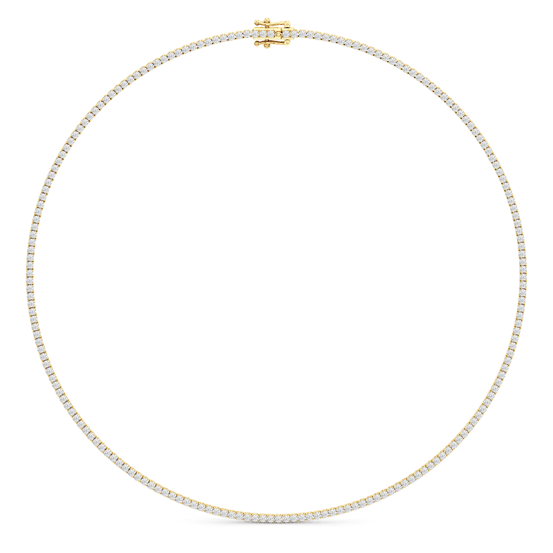 Classic Four Prong Diamond Tennis Necklace