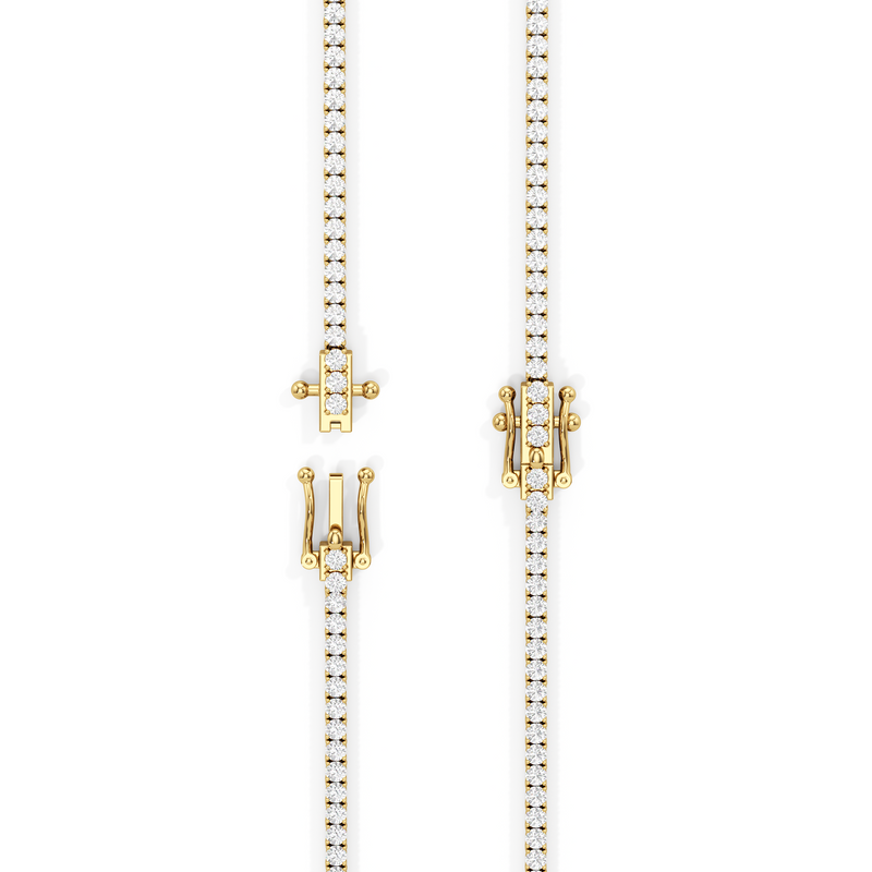 Classic Four Prong Diamond Tennis Necklace