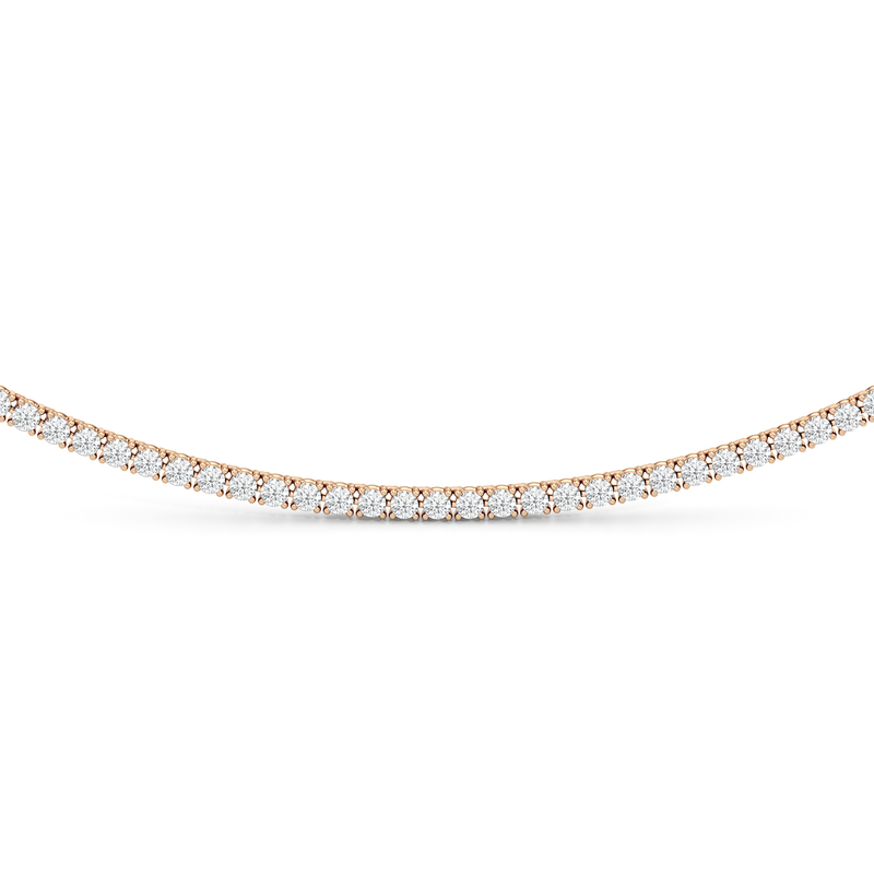 Four Prong Half Diamond Tennis Necklace