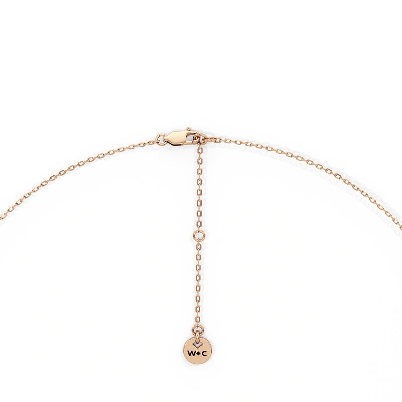 Three Prong Half Diamond Tennis Necklace
