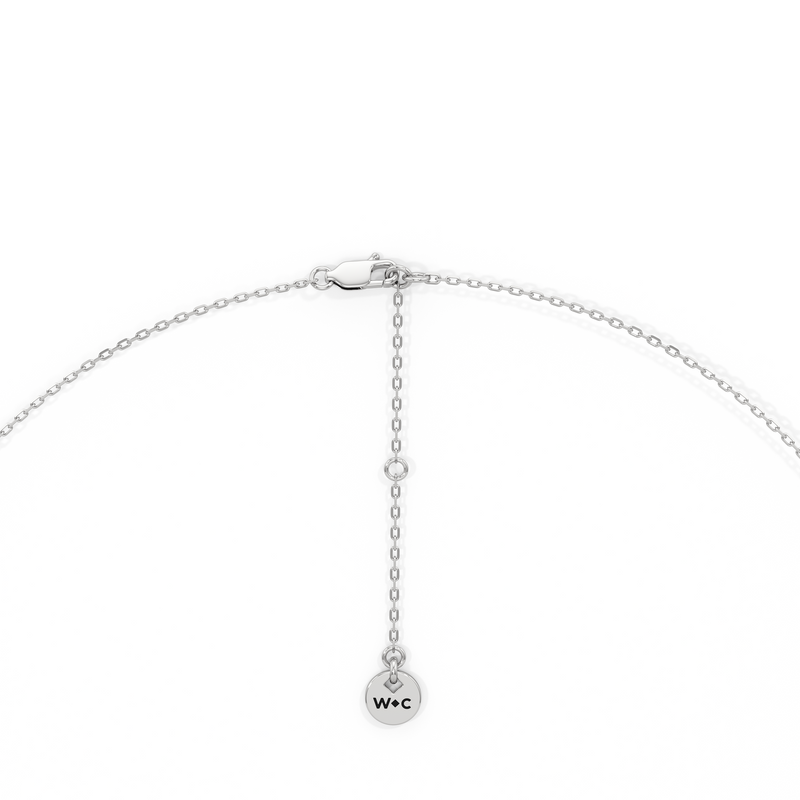 Three Prong Half Diamond Tennis Necklace