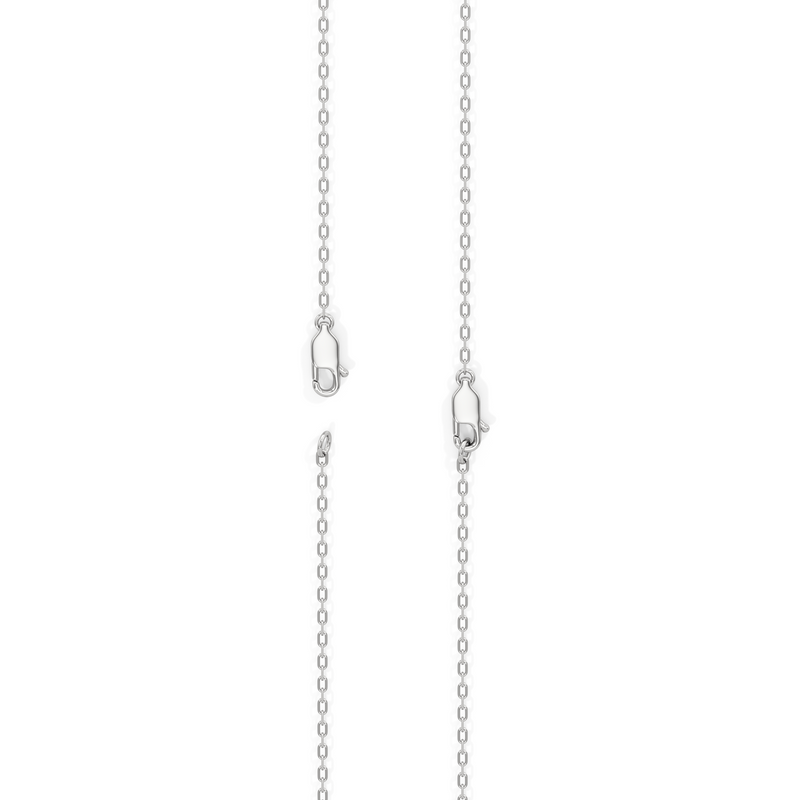 Three Prong Half Diamond Tennis Necklace