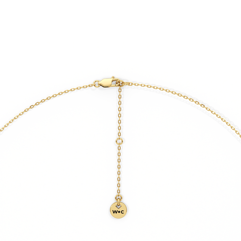 Three Prong Half Diamond Tennis Necklace