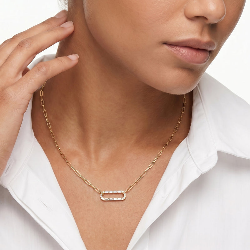 The Celine Bold Paperclip Necklace