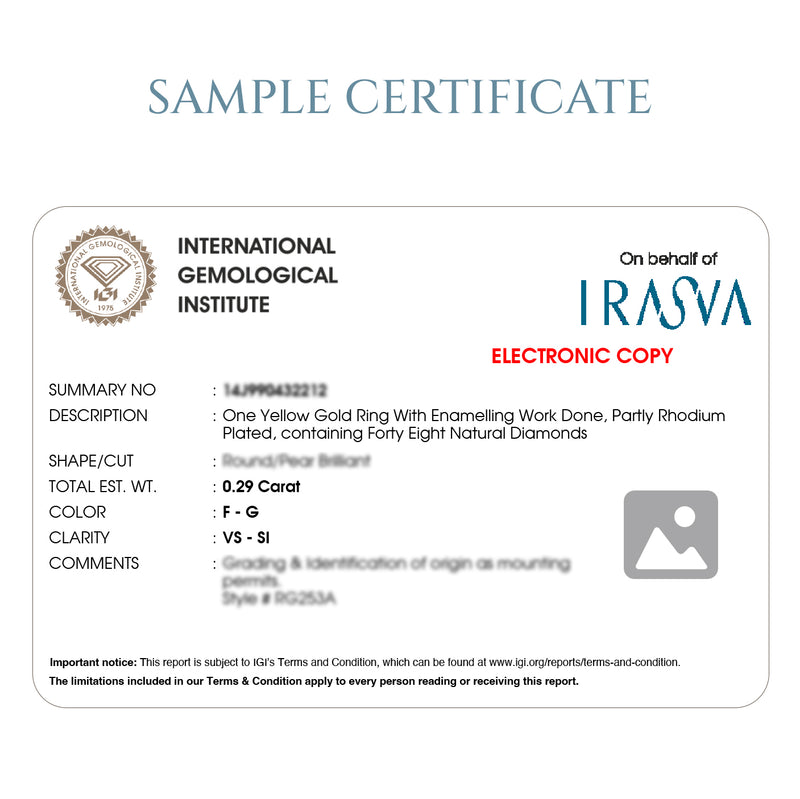 IRASVA IGI Irasva certificate