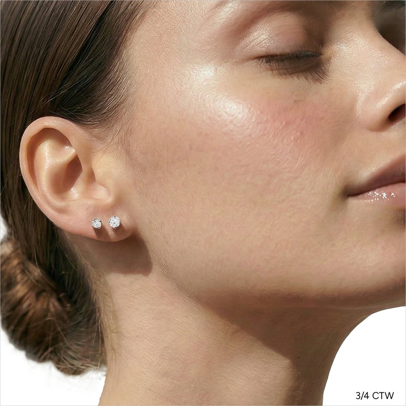 Premium Round Diamond Four Prong Studs (E+ VS+)