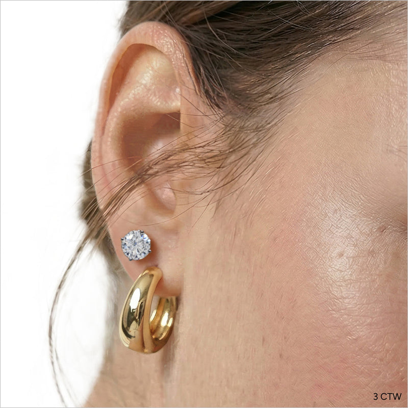 Premium Round Diamond Four Prong Studs (E+ VS+)