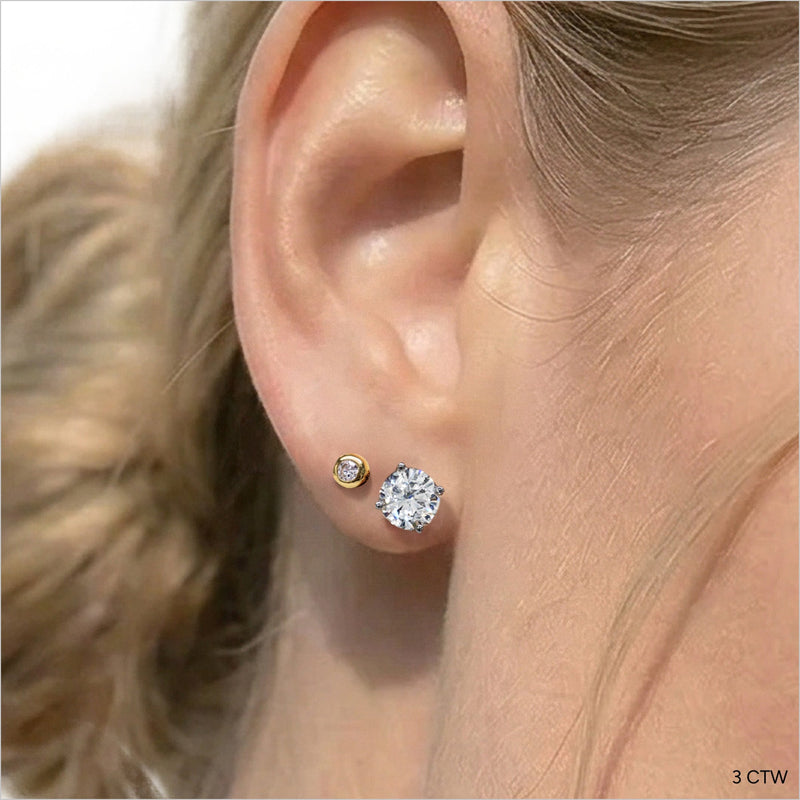 Premium Round Diamond Four Prong Studs (E+ VS+)
