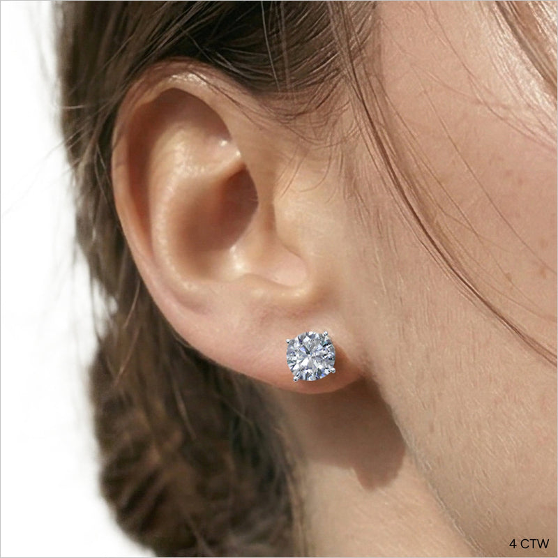Premium Round Diamond Four Prong Studs (E+ VS+)