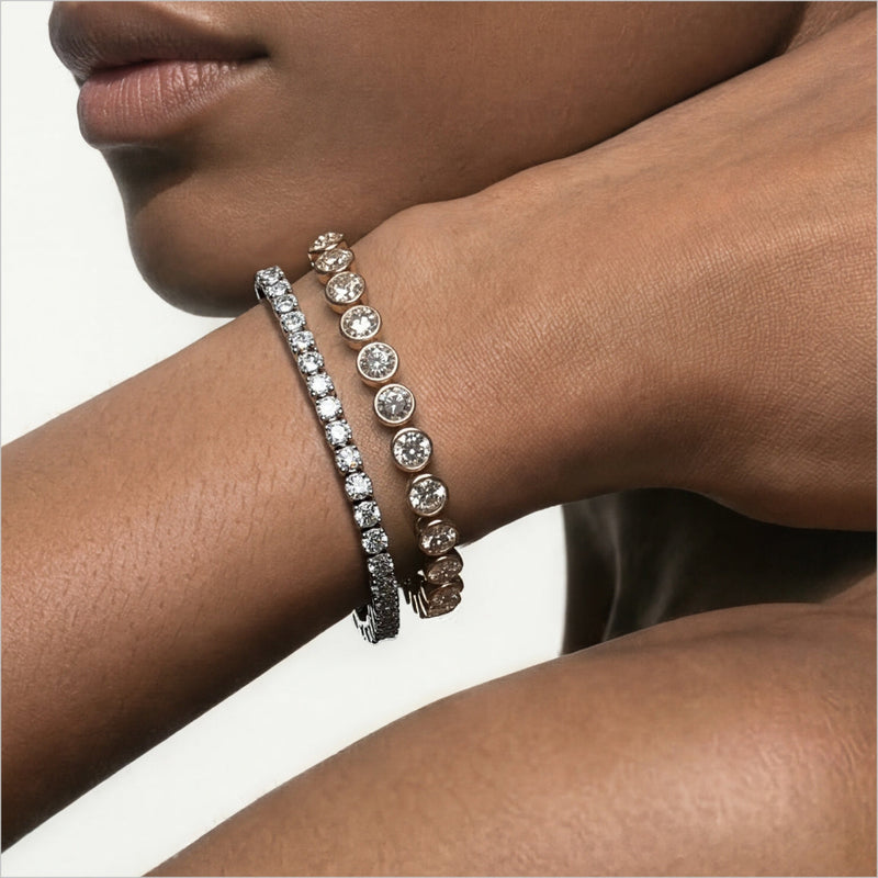 Bezel Lab Diamond Tennis Bracelet