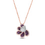 Fleuria Ruby & Diamond Fashion Pendant Necklace