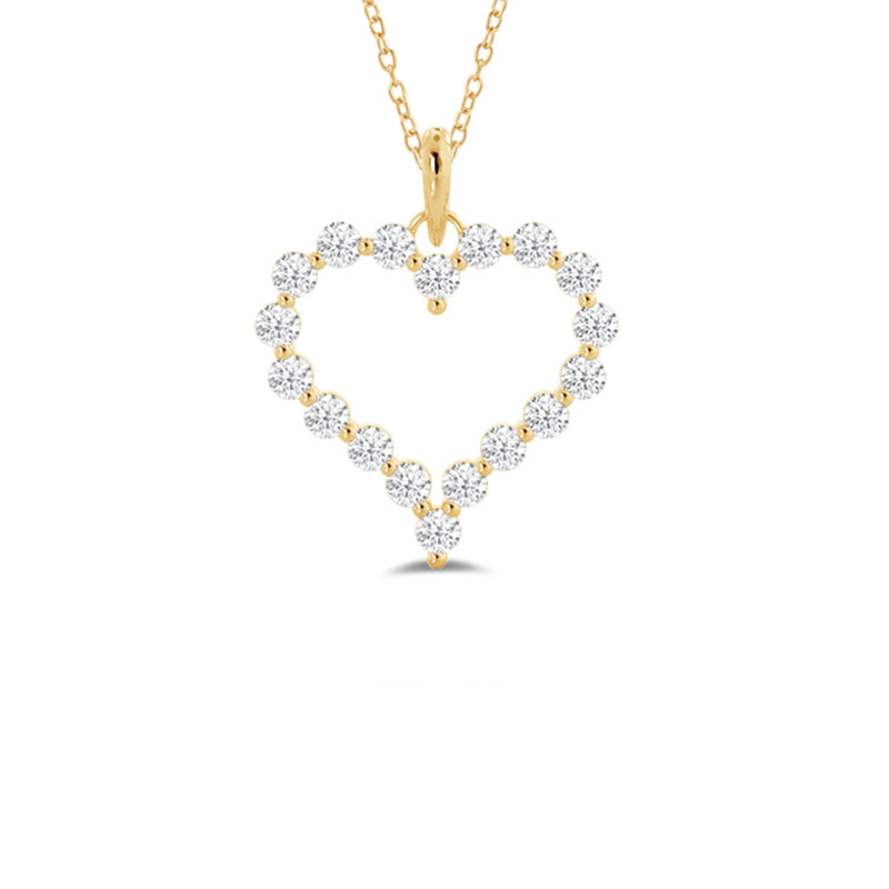 Lab Diamond Heart Pendant