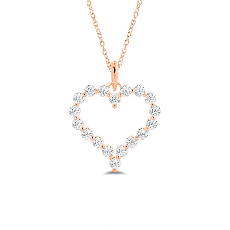 Lab Diamond Heart Pendant