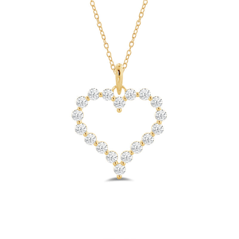 Lab Diamond Heart Pendant