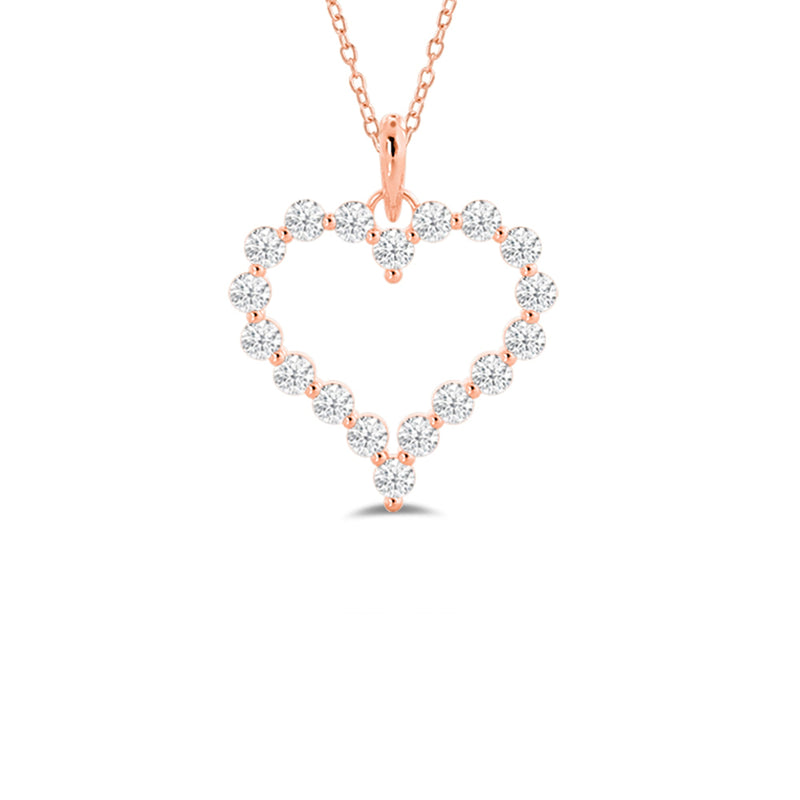 Lab Diamond Heart Pendant