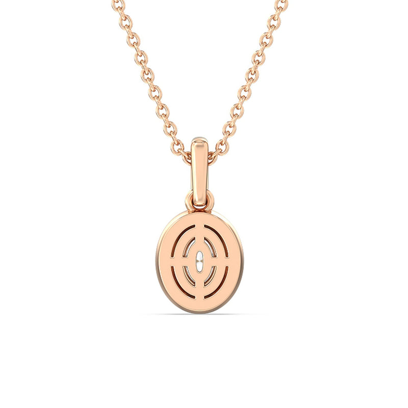 Oval Bezel Drop Necklace in Ceramic