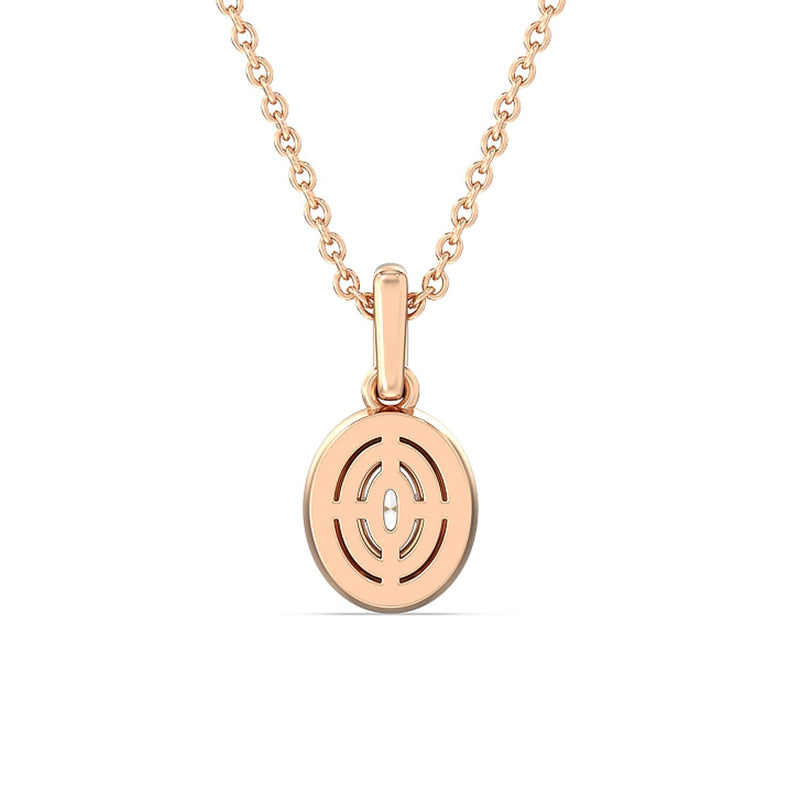 Oval Bezel Drop Necklace in Ceramic