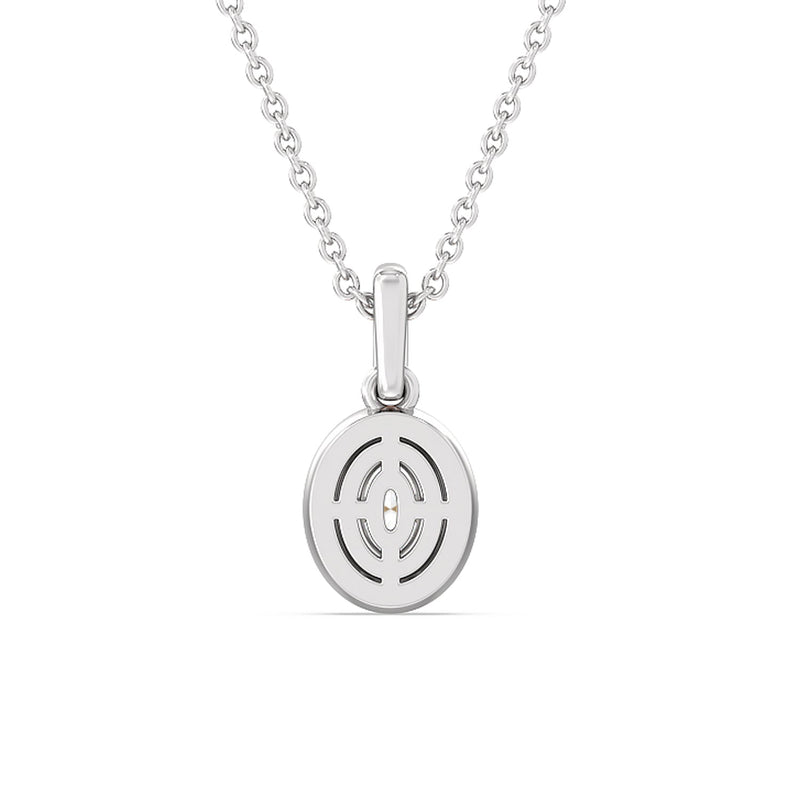 Oval Bezel Drop Necklace in Ceramic