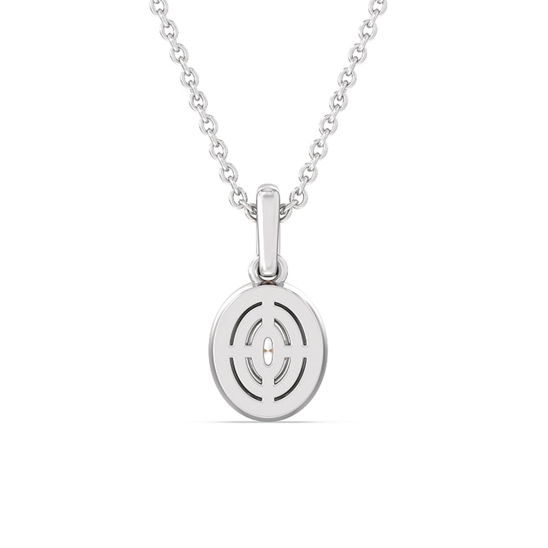 Oval Bezel Drop Necklace in Ceramic