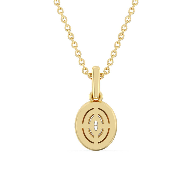 Oval Bezel Drop Necklace in Ceramic