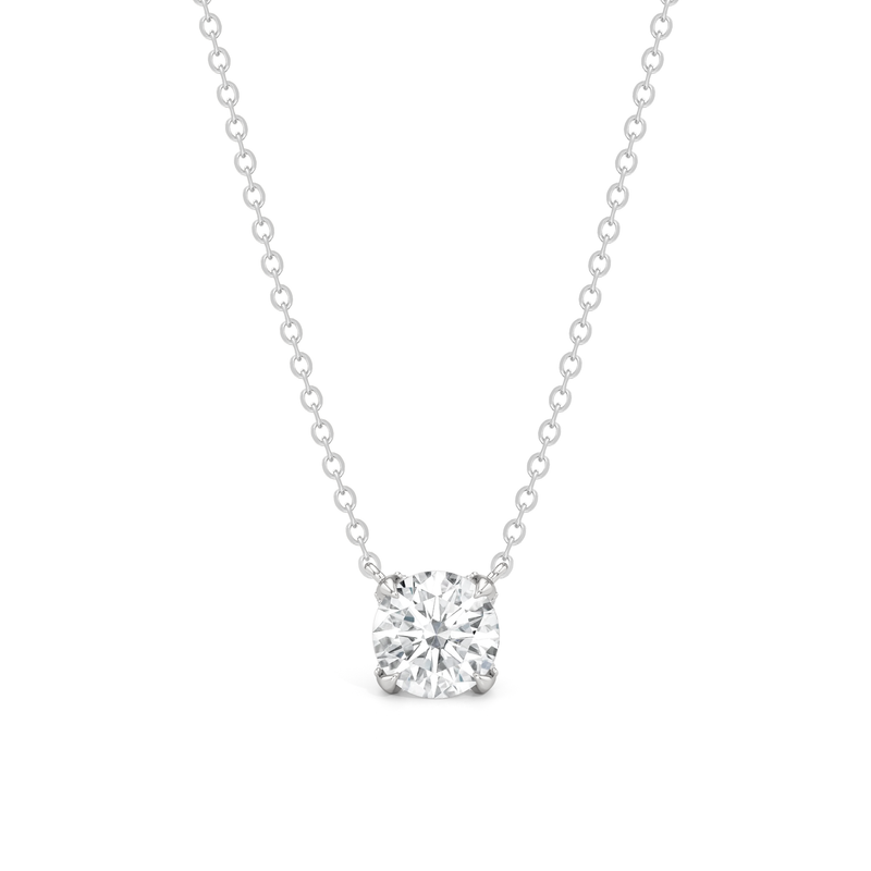 The Cassatt Round Solitaire Pendant