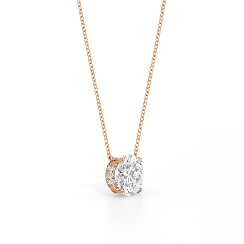 The Cassatt Round Solitaire Pendant