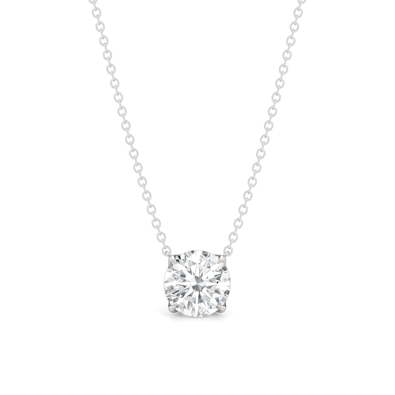 The Cassatt Round Solitaire Pendant
