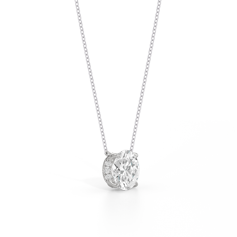 The Cassatt Round Solitaire Pendant