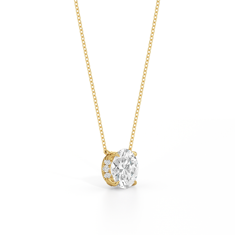 The Cassatt Round Solitaire Pendant