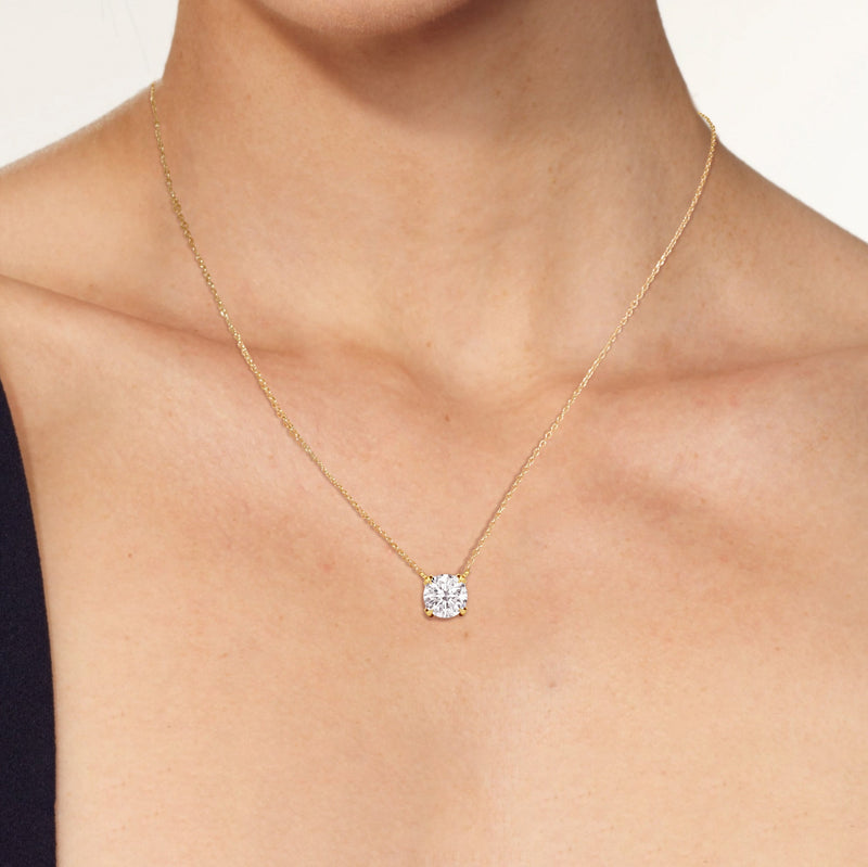 The Cassatt Round Solitaire Pendant