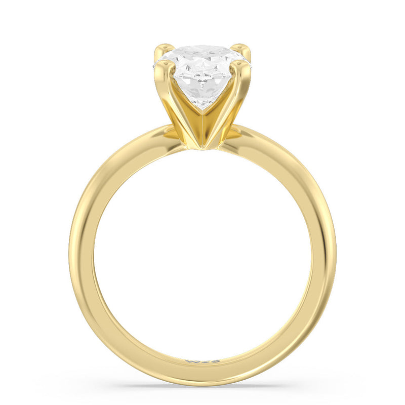 2ct Oval Classic Four Prong Solitaire Diamond Lab Diamond Engagement Ring